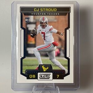 Score CJ Stroud Rookie Trading Card - White/Red